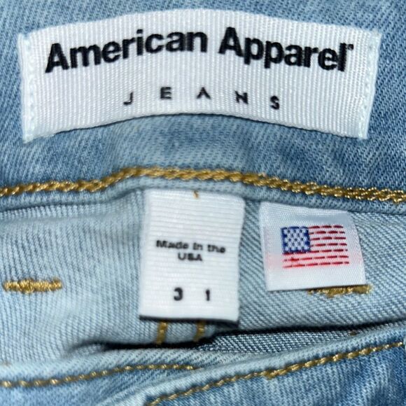🇺🇸 American Apparel Women's 5 pockets Skinny Faded Jeans 👖 Made in USA 🇺🇸 - Picture 3 of 17